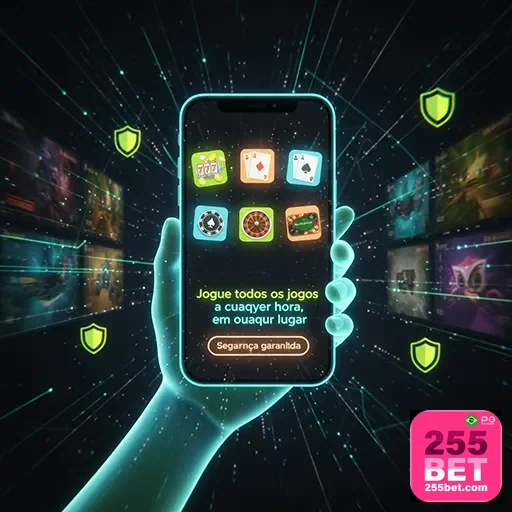 Smartphone com acesso fácil aos jogos de cassino móvel na 255bet