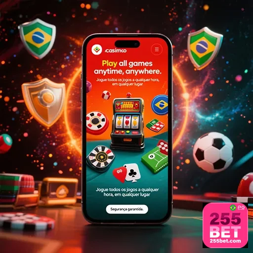 Imagem de destaque do aplicativo 255bet, plataforma de apostas esportivas do site 255bet, com interface moderna e recurs